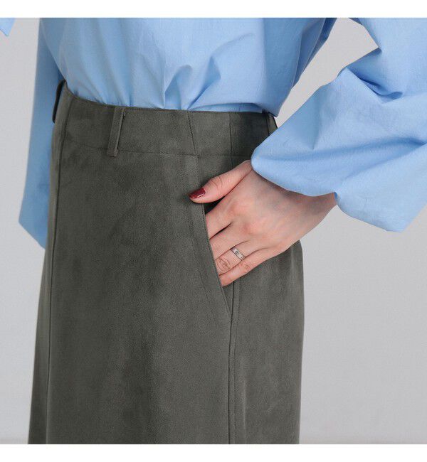 Demi-Luxe BEAMS 「フェイクスエード フレアスカート」|スカート|