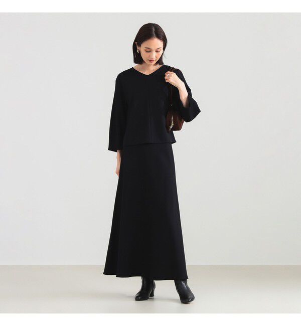 Demi-Luxe BEAMS 「レーヨン ナイロン ポンチ Vネック プルオーバー」|Tシャツ・カットソー|