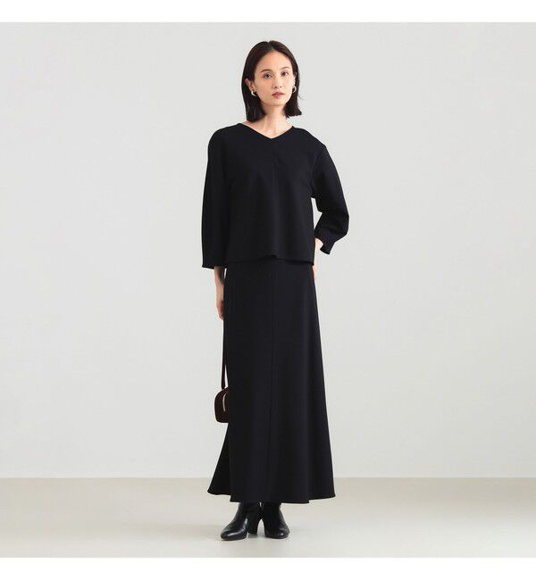 Demi-Luxe BEAMS 「レーヨン ナイロン ポンチ Vネック プルオーバー」|Tシャツ・カットソー|