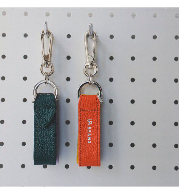 BEAMS「レザーストラップ キーホルダー」|キーケース|ORANGE