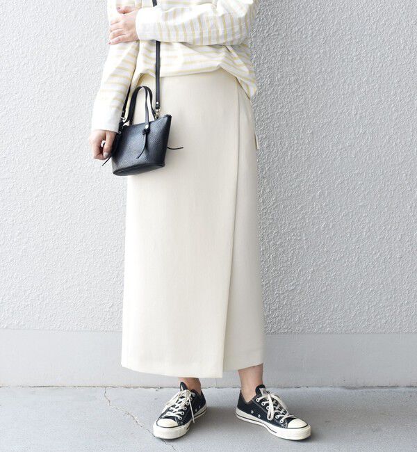 SHIPS for women「〈手洗い可能〉フロントスリットタイトスカート◇」|スカート|ホワイト