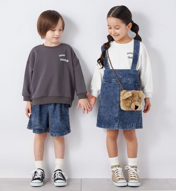 SHIPS any「【SHIPS any別注】MONMIMI: プリント 長袖 スウェット<KIDS>」|Tシャツ・カットソー|ホワイト