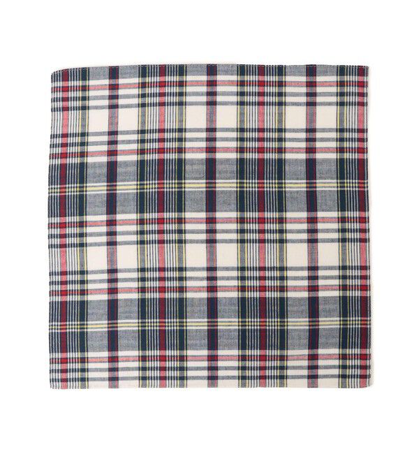SHIPS KIDS「SHIPS KIDS:マドラスチェック ハンカチ」|ハンカチ|ネイビー