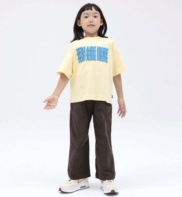 SHIPS KIDS「ARCH&LINE:110～145cm / オーガニック コットン HERE TEE」|Tシャツ・カットソー|クリーム