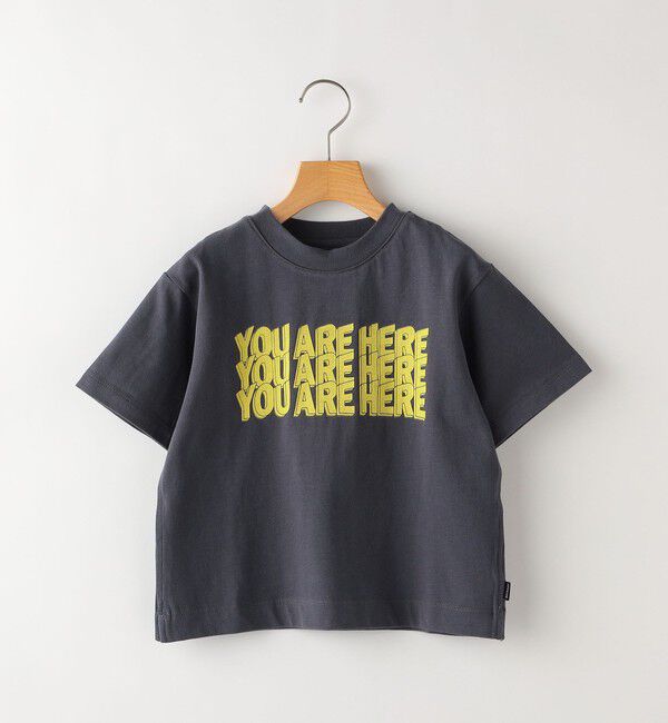 SHIPS KIDS「ARCH&LINE:110～145cm / オーガニック コットン HERE TEE」|Tシャツ・カットソー|ネイビー
