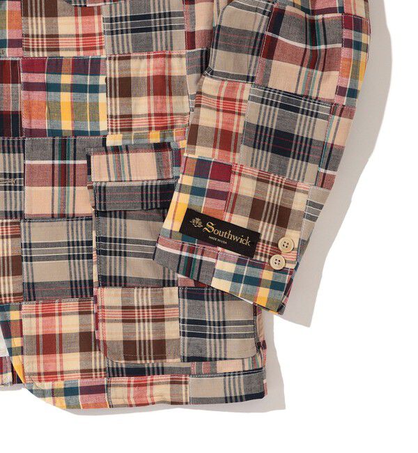 SHIPS「Southwick: CAMBRIDGE パッチワーク マドラスチェック 3B ジャケット」|テーラードジャケット|