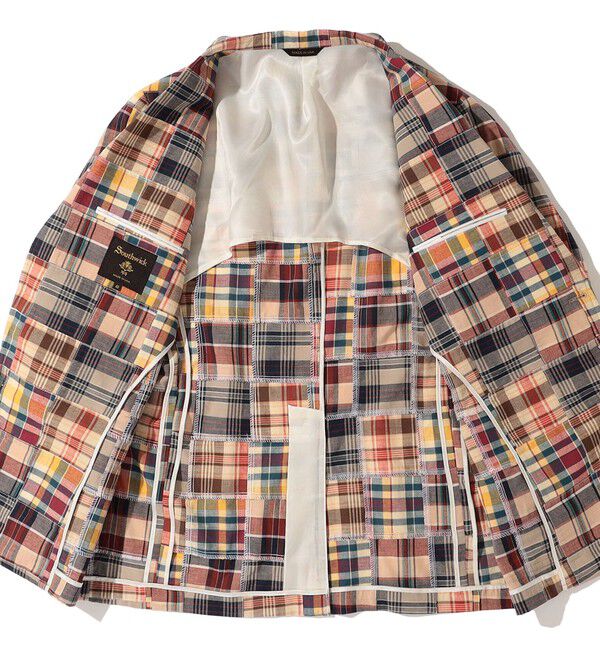 SHIPS「Southwick: CAMBRIDGE パッチワーク マドラスチェック 3B ジャケット」|テーラードジャケット|