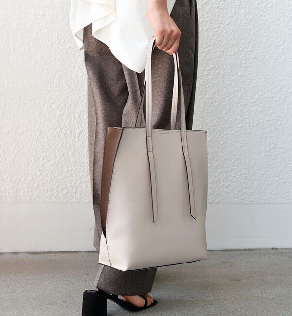 SHIPS any「SHIPS any: ポーチ付き バイカラー A4 トート バッグ」|トートバッグ|