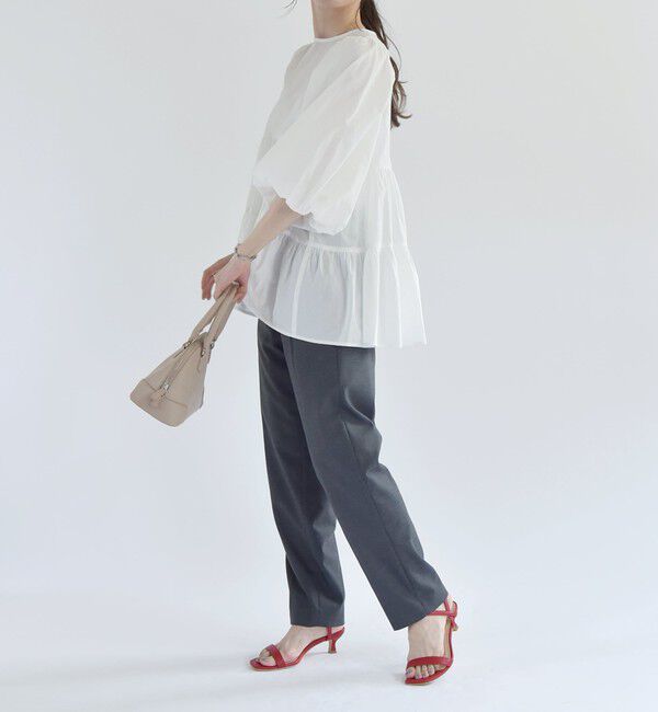 quaranciel「quaranciel:〈手洗い可能〉ボイル パフスリーブ ティアード ブラウス」|シャツ・ブラウス|