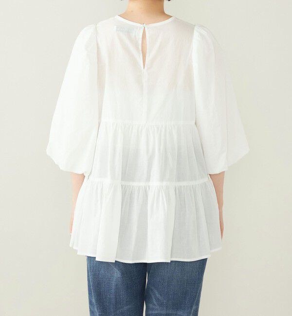 quaranciel「quaranciel:〈手洗い可能〉ボイル パフスリーブ ティアード ブラウス」|シャツ・ブラウス|
