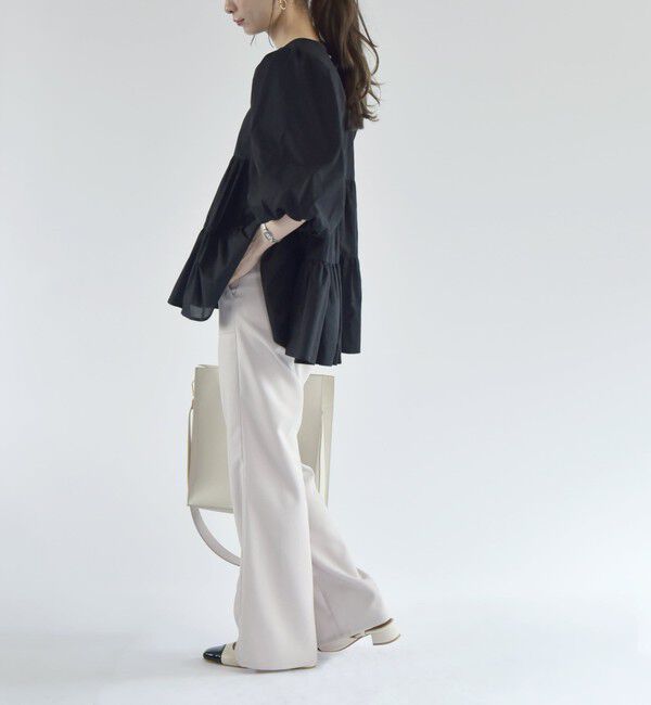 quaranciel「quaranciel:〈手洗い可能〉ボイル パフスリーブ ティアード ブラウス」|シャツ・ブラウス|