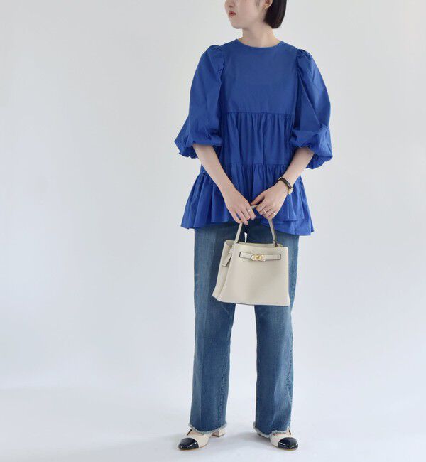 quaranciel「quaranciel:〈手洗い可能〉ボイル パフスリーブ ティアード ブラウス」|シャツ・ブラウス|