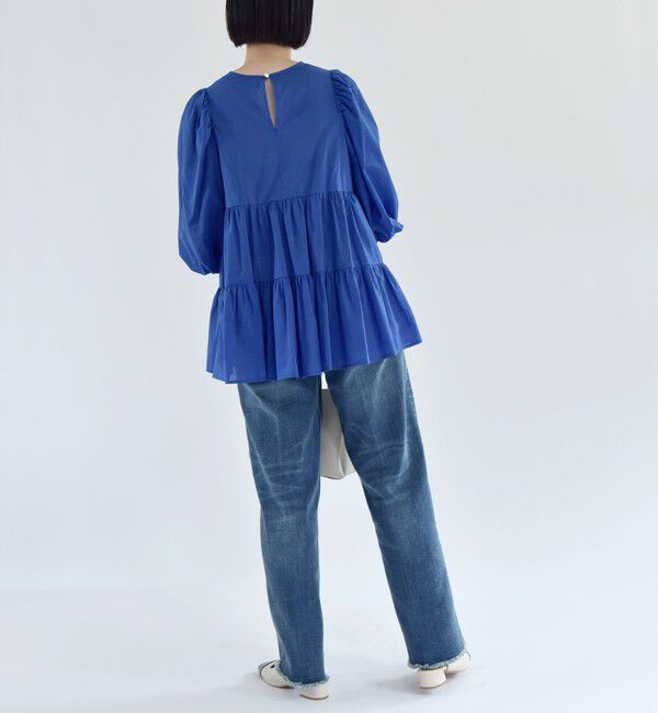 quaranciel「quaranciel:〈手洗い可能〉ボイル パフスリーブ ティアード ブラウス」|シャツ・ブラウス|