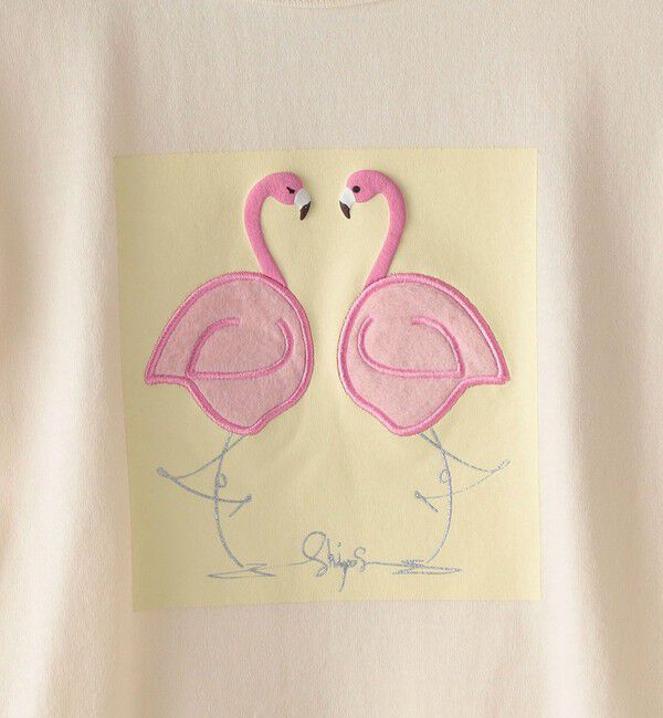 SHIPS KIDS「SHIPS KIDS:100～130cm / ツイン バード フェイクファー 長袖 TEE」|Tシャツ・カットソー|