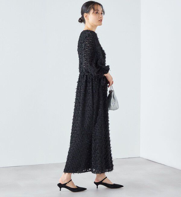 SHIPS for women「〈洗濯機可能 / セレモニー対応可〉kaene:フリンジ 袖 ボリューム ワンピース ◇」|ワンピース|