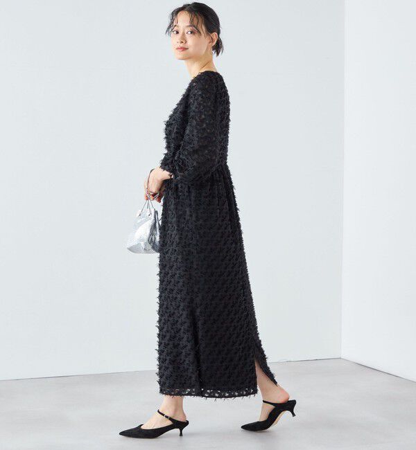 SHIPS for women「〈洗濯機可能 / セレモニー対応可〉kaene:フリンジ 袖 ボリューム ワンピース ◇」|ワンピース|