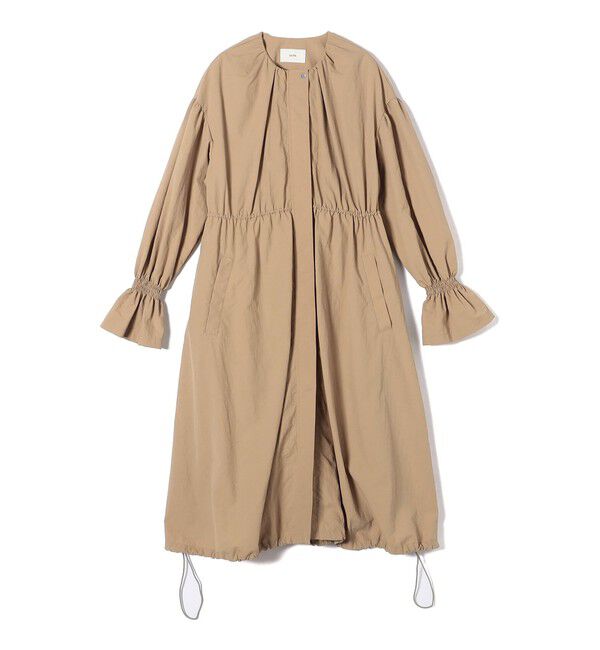 SHIPS for women「〈撥水加工/手洗い可能〉裾 ドロスト ノーカラー ロング コート 24SS ◇」|ノーカラーコート|