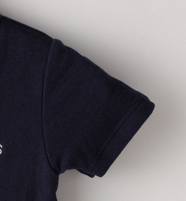 SHIPS KIDS「SHIPS KIDS:70～80cm / ロゴ 半袖 ロンパース」|ロンパース|