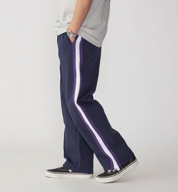 SHIPS「【WEB限定】SHIPS: ライン トラック パンツ」|その他|ネイビー