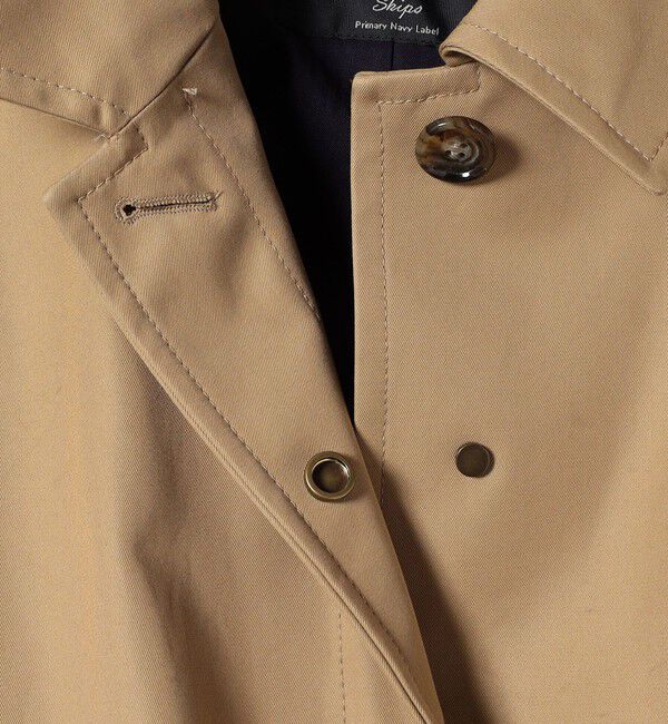 SHIPS for women「SHIPS Primary Navy Label:〈手洗い可能〉ボンディング ステンカラー コート」|ステンカラーコート|