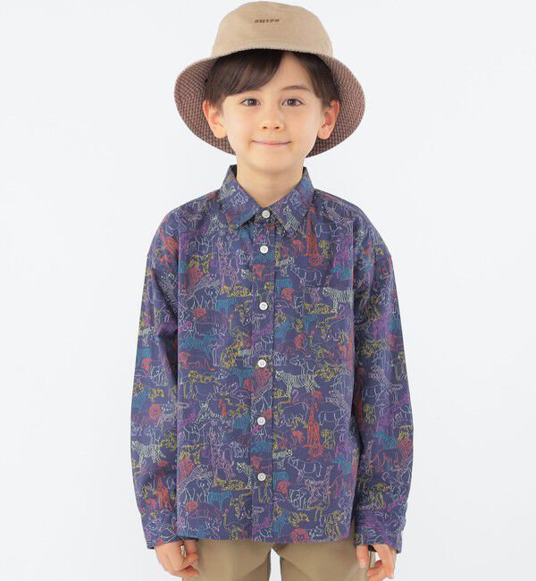 SHIPS KIDS「SHIPS KIDS:100～130cm / ボタンダウン リラックス 長袖 シャツ」|シャツ・ブラウス|