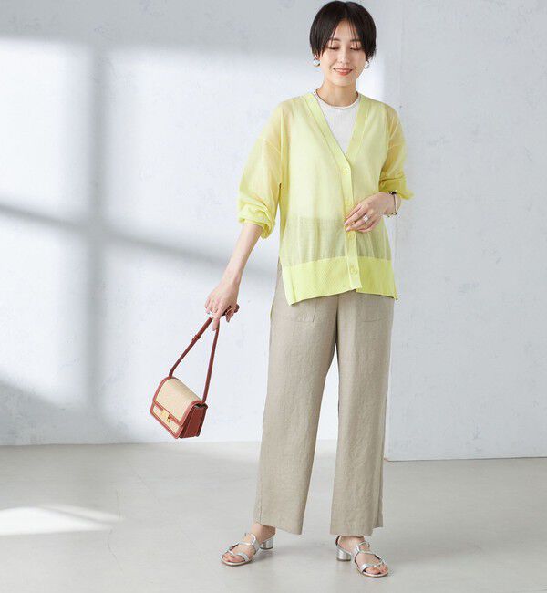 SHIPS for women「〈手洗い可能〉シアー ミドル丈 カーディガン ◇」|カーディガン|