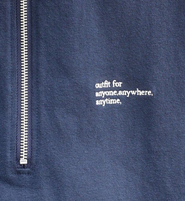 SHIPS any「SHIPS any: COTTON USA ワンポイント ロゴ ハーフジップ Tシャツ◇」|Tシャツ・カットソー|