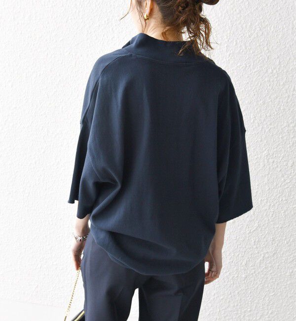 SHIPS any「SHIPS any: COTTON USA ワンポイント ロゴ ハーフジップ Tシャツ◇」|Tシャツ・カットソー|