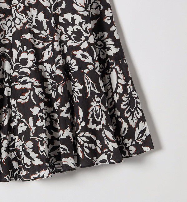 quaranciel「quaranciel:〈洗濯機可能〉リーフプリント セミフレア ロング スカート」|スカート|