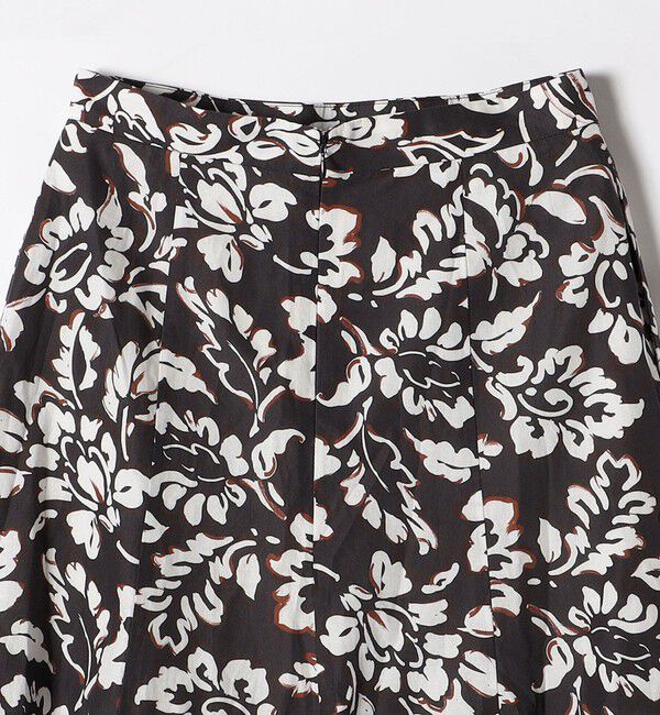 quaranciel「quaranciel:〈洗濯機可能〉リーフプリント セミフレア ロング スカート」|スカート|