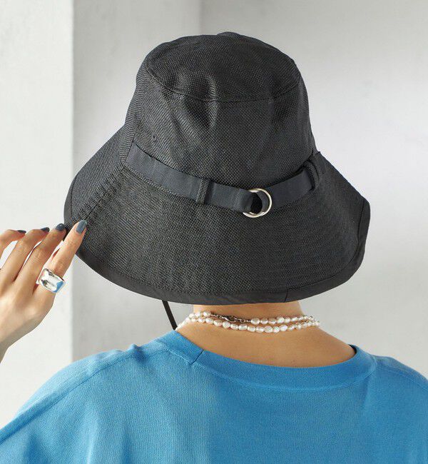 SHIPS for women「Rmeria:〈UVカット / 手洗い可能〉ペーパーライク パイピング ハット 」|ハット|