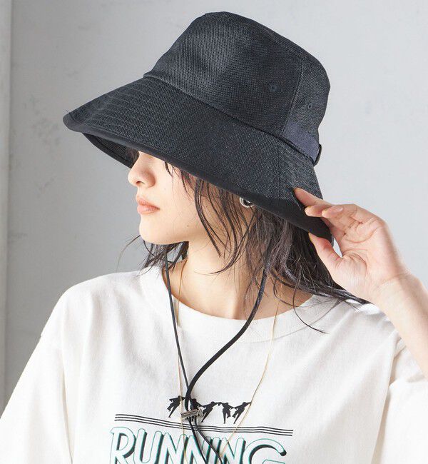 SHIPS for women「Rmeria:〈UVカット / 手洗い可能〉ペーパーライク パイピング ハット 」|ハット|