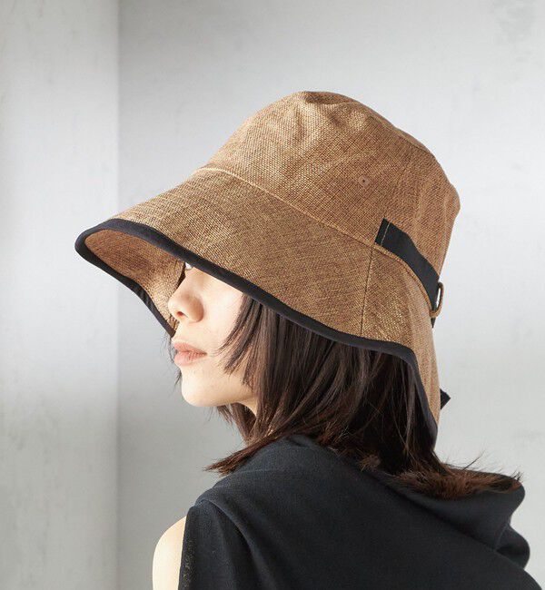 SHIPS for women「Rmeria:〈UVカット / 手洗い可能〉ペーパーライク パイピング ハット 」|ハット|