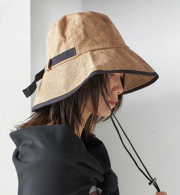 SHIPS for women「Rmeria:〈UVカット / 手洗い可能〉ペーパーライク パイピング ハット 」|ハット|