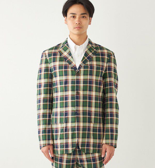 SHIPS Colors 「BARRY BRICKEN:チェック ジャケット(セットアップ対応可能)」|テーラードジャケット|