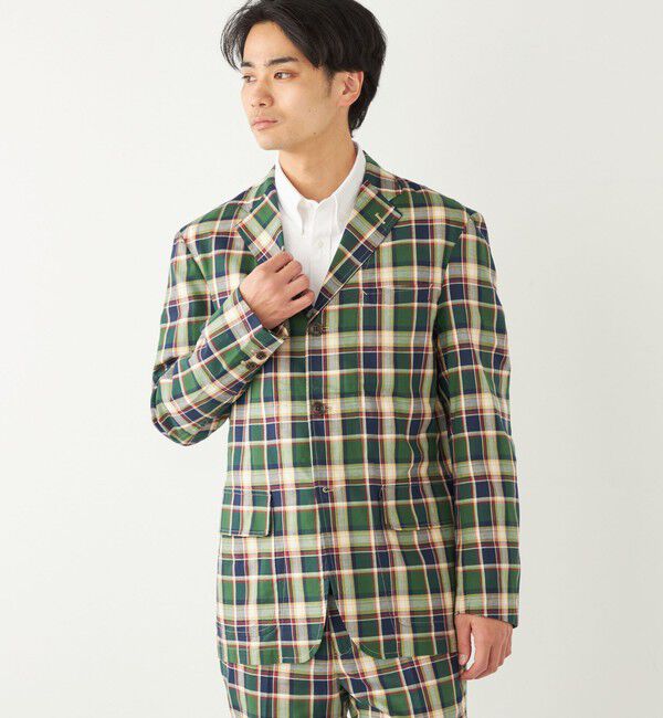 SHIPS Colors 「BARRY BRICKEN:チェック ジャケット(セットアップ対応可能)」|テーラードジャケット|
