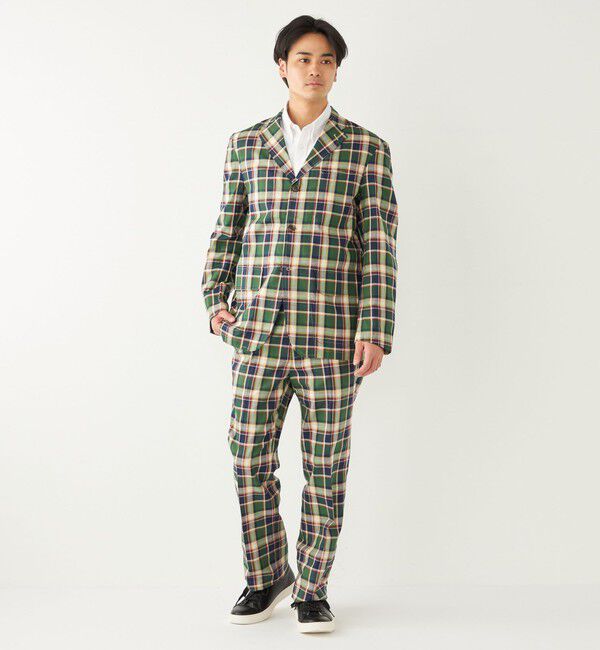 SHIPS Colors 「BARRY BRICKEN:チェック ジャケット(セットアップ対応可能)」|テーラードジャケット|