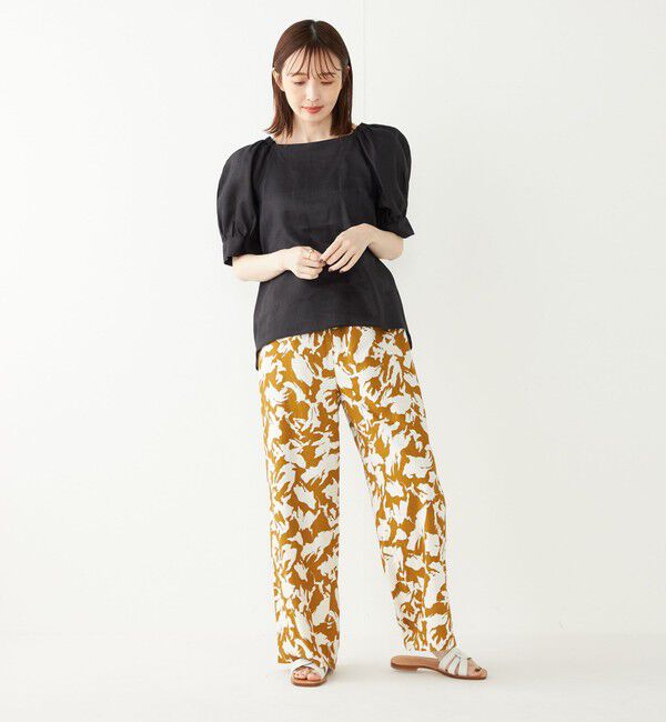 SHIPS Colors 「SHIPS Colors:〈洗濯機可能〉リネン パフスリーブ ブラウス」|シャツ・ブラウス|