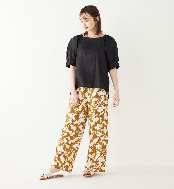 SHIPS Colors 「SHIPS Colors:〈洗濯機可能〉リネン パフスリーブ ブラウス」|シャツ・ブラウス|