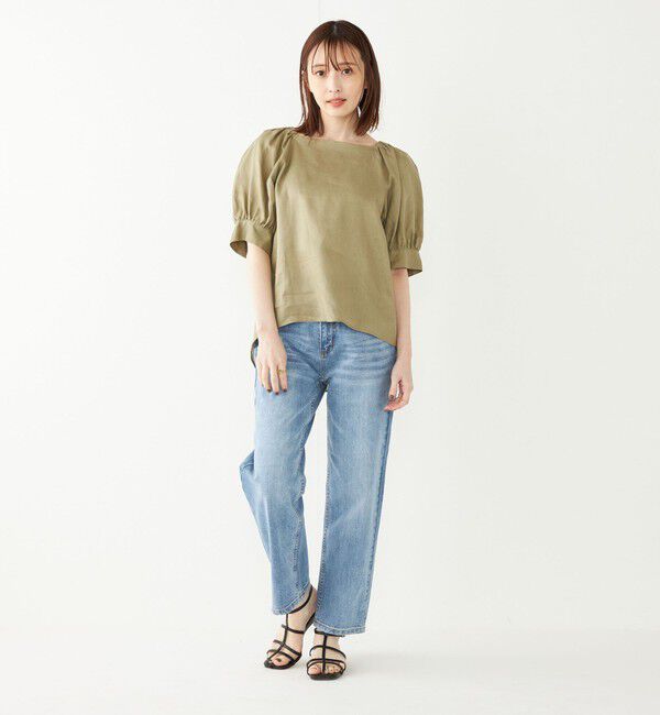 SHIPS Colors 「SHIPS Colors:〈洗濯機可能〉リネン パフスリーブ ブラウス」|シャツ・ブラウス|