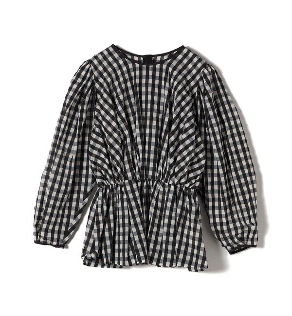 SHIPS for women「marmors:〈手洗い可能〉タック スリーブ ブラウス」|シャツ・ブラウス|ブラック