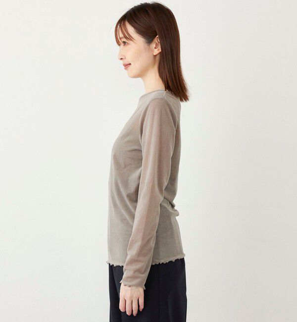 SHIPS Colors 「SHIPS Colors:〈手洗い可能〉メッシュ ポリエステルベロア クルーネック トップス◇」|Tシャツ・カットソー|