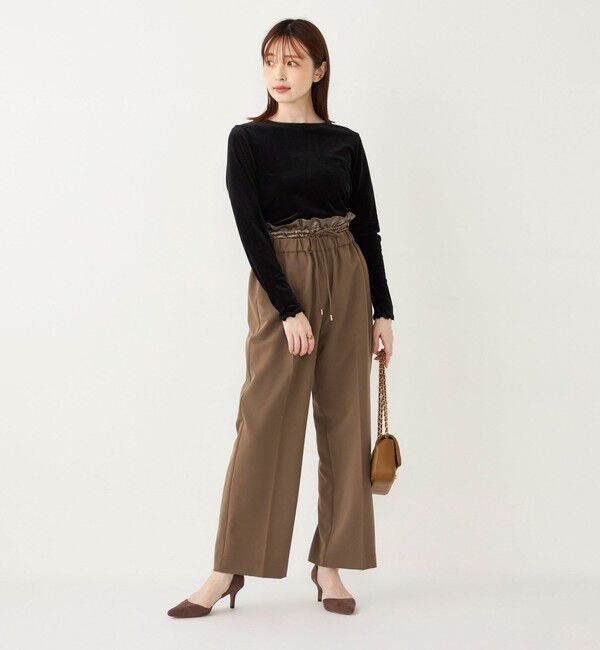 SHIPS Colors 「SHIPS Colors:〈手洗い可能〉メッシュ ポリエステルベロア クルーネック トップス◇」|Tシャツ・カットソー|