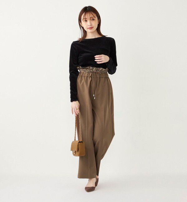 SHIPS Colors 「SHIPS Colors:〈手洗い可能〉メッシュ ポリエステルベロア クルーネック トップス◇」|Tシャツ・カットソー|