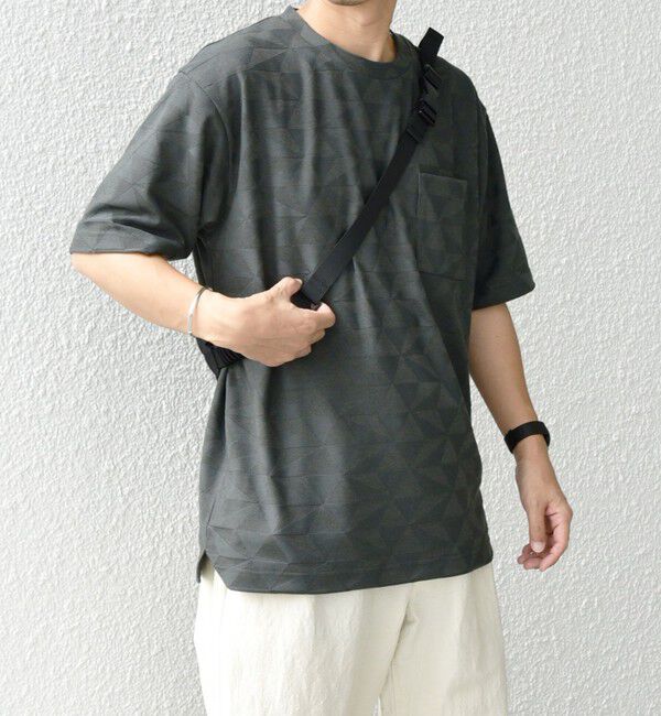 SHIPS any「SHIPS any: ジオメリンクス ジャカード ポケット Tシャツ◇」|Tシャツ・カットソー|オリーブ