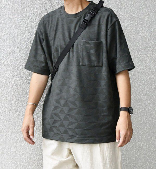 SHIPS any「SHIPS any: ジオメリンクス ジャカード ポケット Tシャツ◇」|Tシャツ・カットソー|