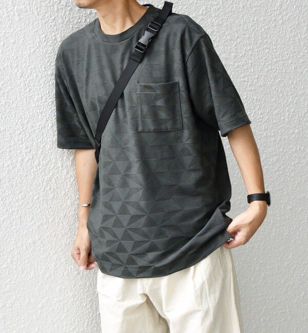 SHIPS any「SHIPS any: ジオメリンクス ジャカード ポケット Tシャツ◇」|Tシャツ・カットソー|