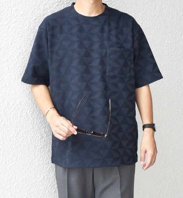 SHIPS any「SHIPS any: ジオメリンクス ジャカード ポケット Tシャツ◇」|Tシャツ・カットソー|