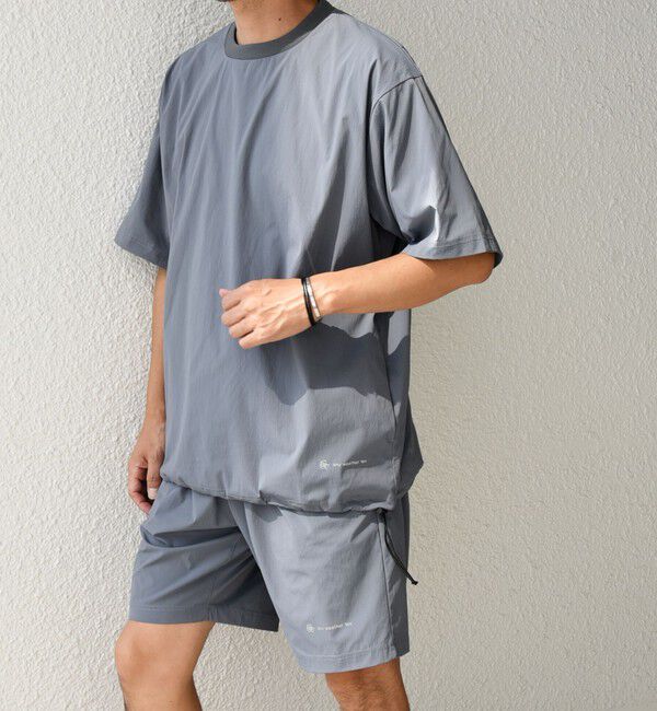 SHIPS any「【WEB限定】SHIPS any:ワッシャーナイロン スピンドル Tシャツ＋イージーショーツ セットアップ◆」|Tシャツ・カットソー|