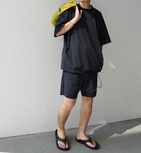 SHIPS any「【WEB限定】SHIPS any:ワッシャーナイロン スピンドル Tシャツ＋イージーショーツ セットアップ◆」|Tシャツ・カットソー|